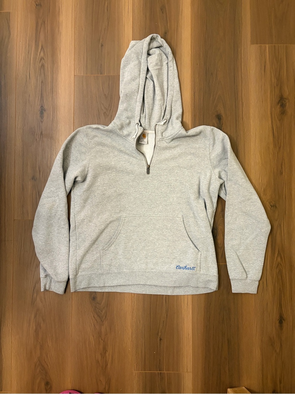 Carhartt Women's Gray Quarter-Zip Hoodie Sweater